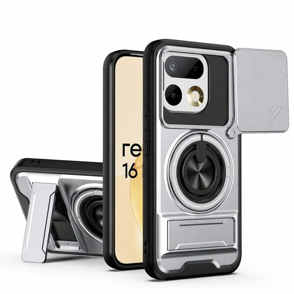 HUPSHY_Back_Cover_for_realme_16_Pro+_5G_(Black,_Flexible,_Silicon,_Pack_of:_1)