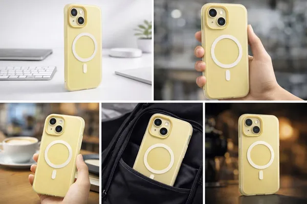 HUPSHY_Back_Cover_for_Apple_iPhone_15_(Yellow,_Shock_Proof,_Pack_of:_1)