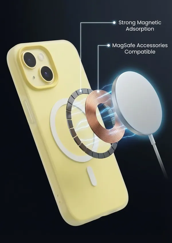 HUPSHY_Back_Cover_for_Apple_iPhone_15_(Yellow,_Shock_Proof,_Pack_of:_1)