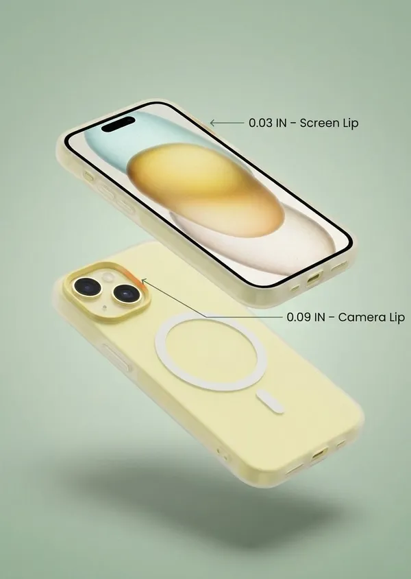 HUPSHY_Back_Cover_for_Apple_iPhone_15_(Yellow,_Shock_Proof,_Pack_of:_1)