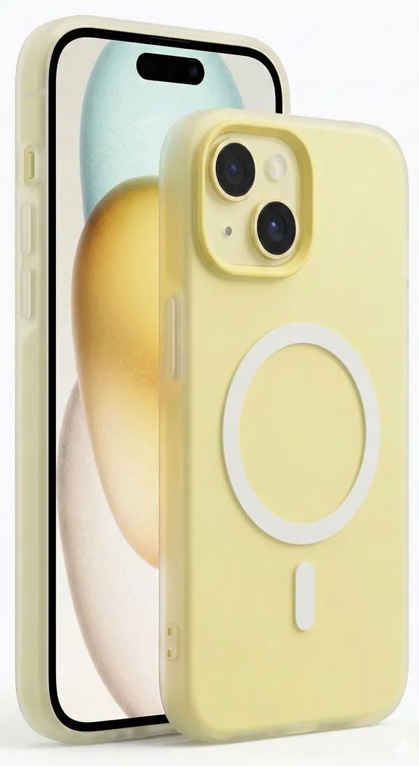HUPSHY_Back_Cover_for_Apple_iPhone_15_(Yellow,_Shock_Proof,_Pack_of:_1)