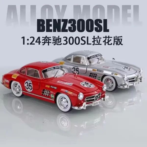 1:24_Scale_MERCEDES_Ben-Z_300SL_Die-Cast_Metal_Car_with_Sport_car_Openable_Doors_Light_and_Sound,Pull_Back_Function_Indoor_Outdoor_Toy_for_Kids_(Color_as_Per_Stock)
