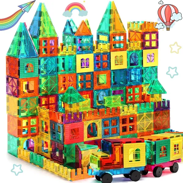 28-Piece_Magnetic_Blocks_and_Tiles_Gifts_for_Girls,_Boys,_Kids_3+_Years,_Constructing_&_Learning_Builder_Educational_Game,_Multicolor_(28_Pcs)