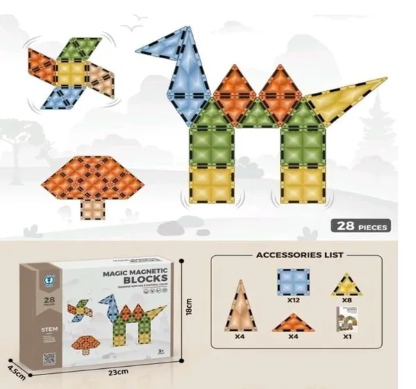 28-Piece_Magnetic_Blocks_and_Tiles_Gifts_for_Girls,_Boys,_Kids_3+_Years,_Constructing_&_Learning_Builder_Educational_Game,_Multicolor_(28_Pcs)