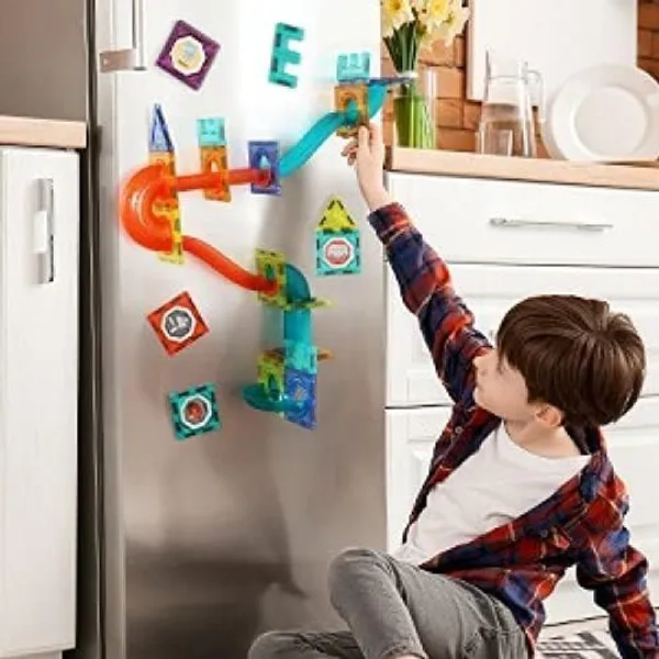 STEM_Light_Magnetic_Tiles_Building_Blocks_for_Kids_(49_Pcs)_|_3D_Clear_STEM_Educational_Toys_|_Magnetic_Marble_Run_for_Boys_&_Girls_3-9+_|_Creative_Gift_(Multicolour)
