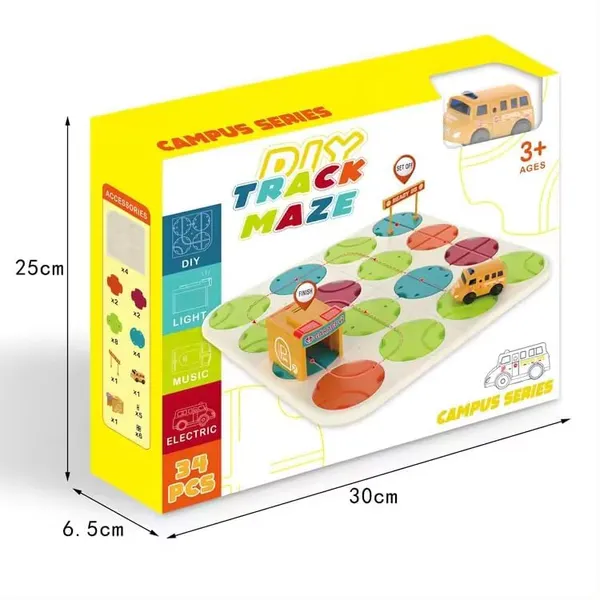 DIY_Track_Maze_Race_Car_Building_Block_Set_-_Educational_Toy_with_Light-Up_Cars_|_STEM_Learning_Construction_Playset_for_Kids_|_Customizable_School_Bus_Track