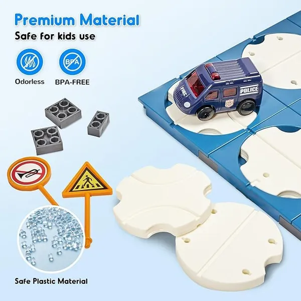 DIY_Track_Maze_Race_Car_Track_Building_Block_Educational_Toy_Set_with_1_Light-Up_Car_-_Police_Vehicle_Theme_-_STEM_Learning_Construction_Play_Set_-_34_Pcs