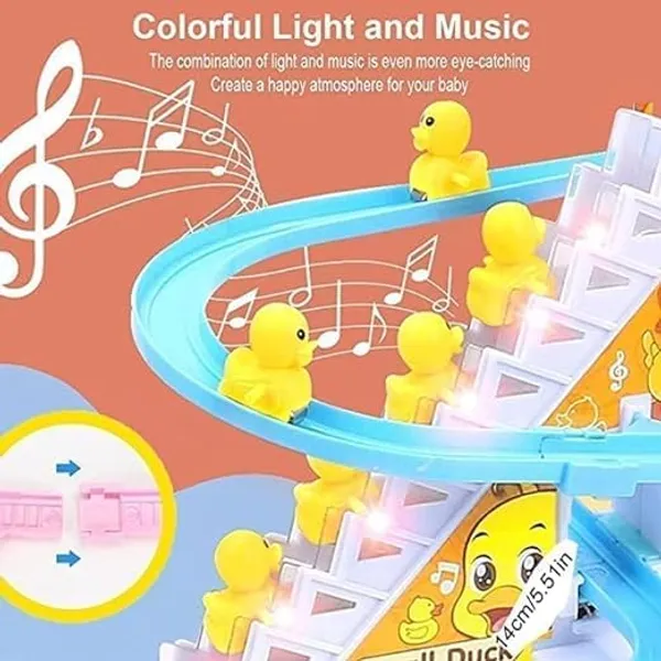 Duck_Slide_Toy_Set,_Duck_Track_Toys_for_Kids_-_Small_Ducks_Stair_Climbing_Toys_for_Kids,_Escalator_Toy_with_Lights_and_Music_-_3_Ducks_Included_(Duck_Track)