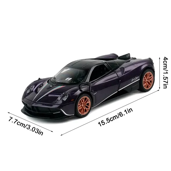 Pagani_Huayra_Dinastia_1:32_Scale_Metal_Pull_Back_Model_Car_with_Lights_and_Sound_for_Kids_-_Purple_(20cm_x_9.8cm_x_5cm)_,_multicolour