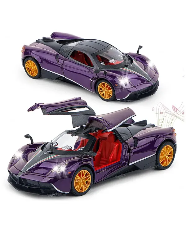 Pagani_Huayra_Dinastia_1:32_Scale_Metal_Pull_Back_Model_Car_with_Lights_and_Sound_for_Kids_-_Purple_(20cm_x_9.8cm_x_5cm)_,_multicolour