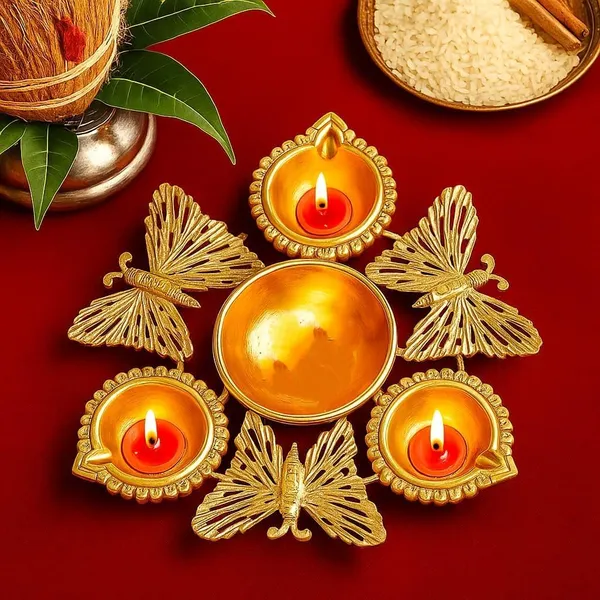 Golden_Butterfly_Diya_Urli_10"