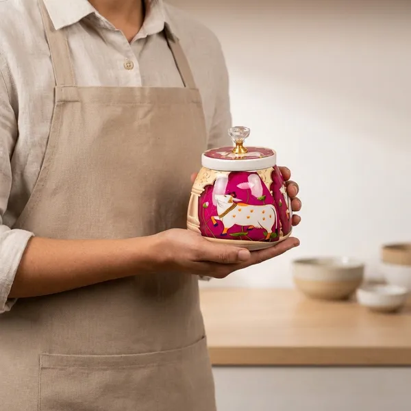 Pichwai_Jar_Cow_And_Calf_Dry_Fruit_Jar_Set_Of_2_Pcs