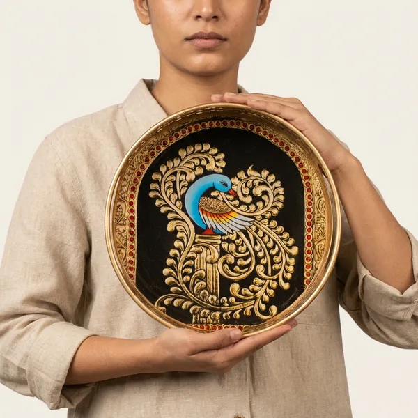 Cow_And_Calf_Pichwai_Basket_With_Handle