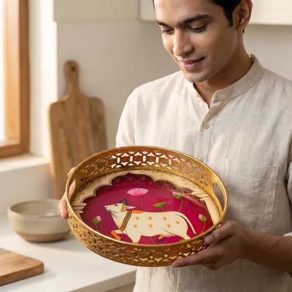 Cow_And_Calf_Pichwai_Basket_With_Handle
