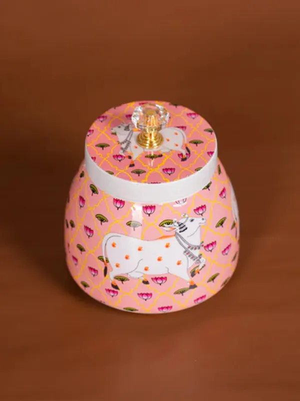Pichwai_Jar_Cow_And_Calf_Dry_Fruit_Jar_Set_Of_2_Pcs