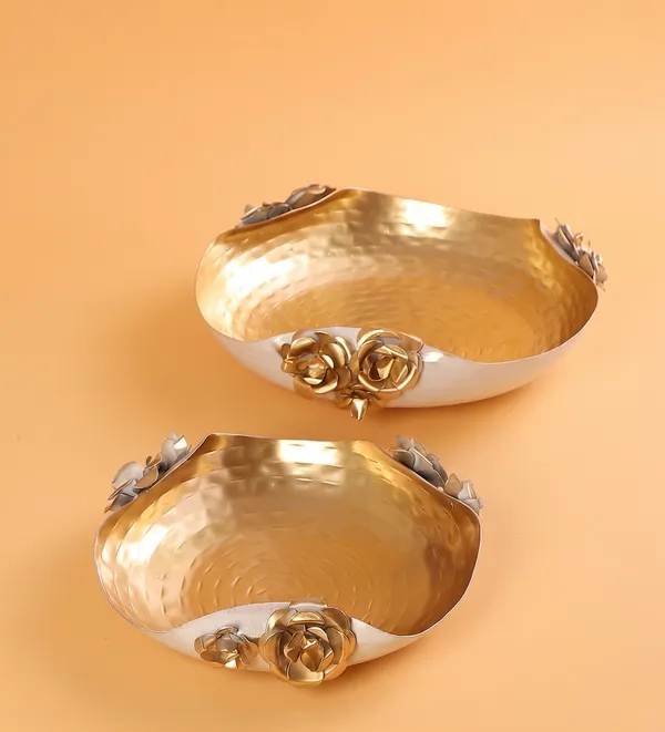 Fruit_Bowl_With_Golden_&_White_Base_Set_Of_2_[10"x8"]