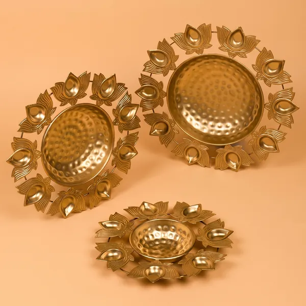 Lotus_Golden_Diya_Urli_10x12x14_Set_Of_3_