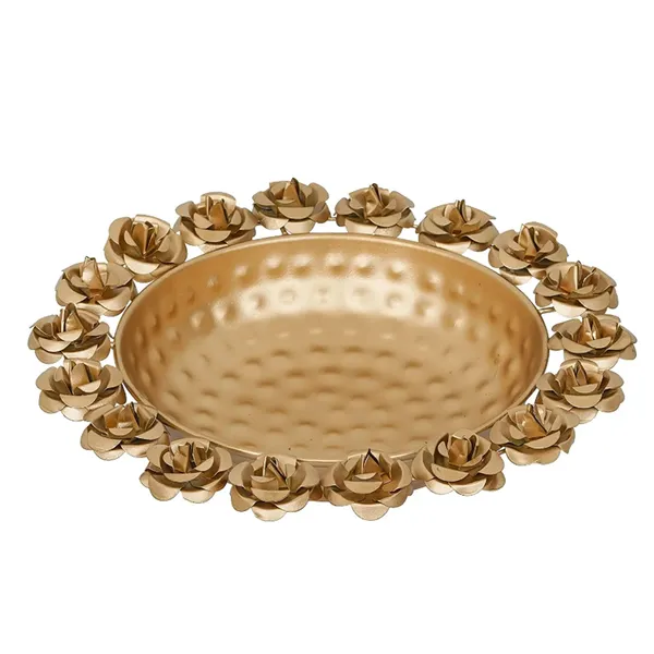 Floral_Golder_Rose_Diya_Urli_10"_