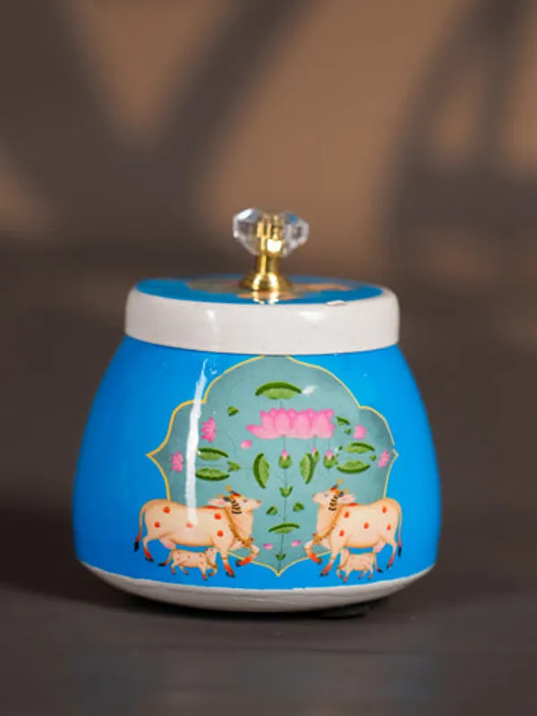 Pichwai_Jar_Cow_And_Calf_Dry_Fruit_Jar_Set_Of_2_Pcs