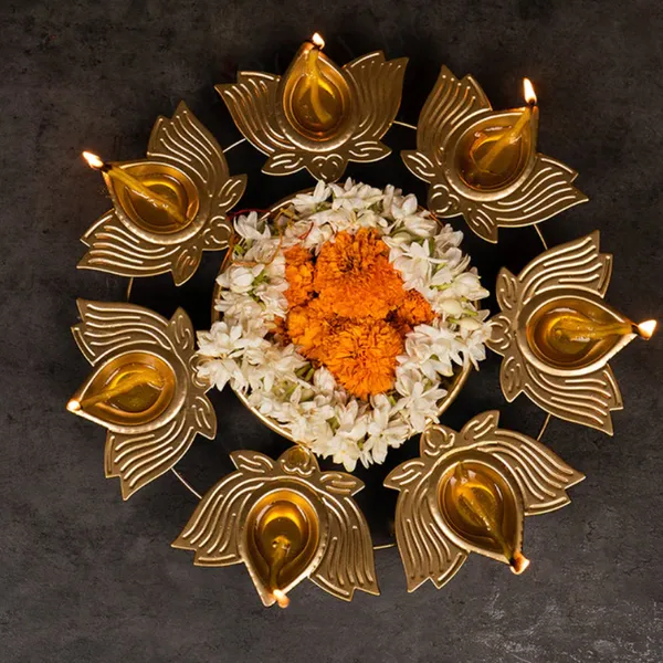 Lotus_Golden_Diya_Urli_10x12x14_Set_Of_3_
