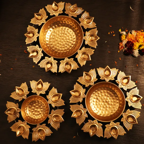 Lotus_Golden_Diya_Urli_10x12x14_Set_Of_3_
