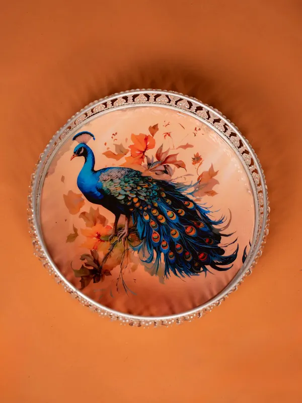 Cow_And_Calf_German_Silver_Pichwai_Print_Tray