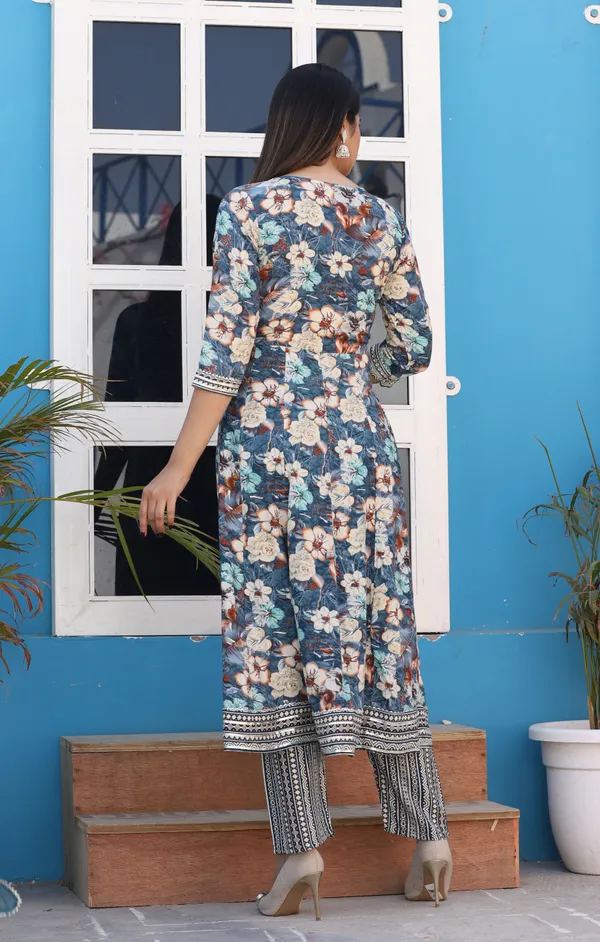 Green_Anarkali_Rayon_Printd_Embroiderd_Kurta_With_Pant_And_Dupatta_Women_And_Girls