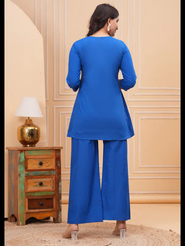 Blue_Solid_Embellished_Co-Ord_Set_For_Women