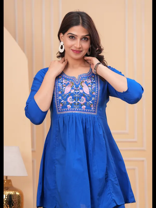 Blue_Solid_Embellished_Co-Ord_Set_For_Women