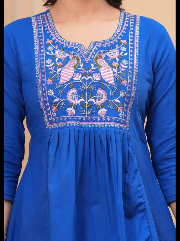 Blue_Solid_Embellished_Co-Ord_Set_For_Women