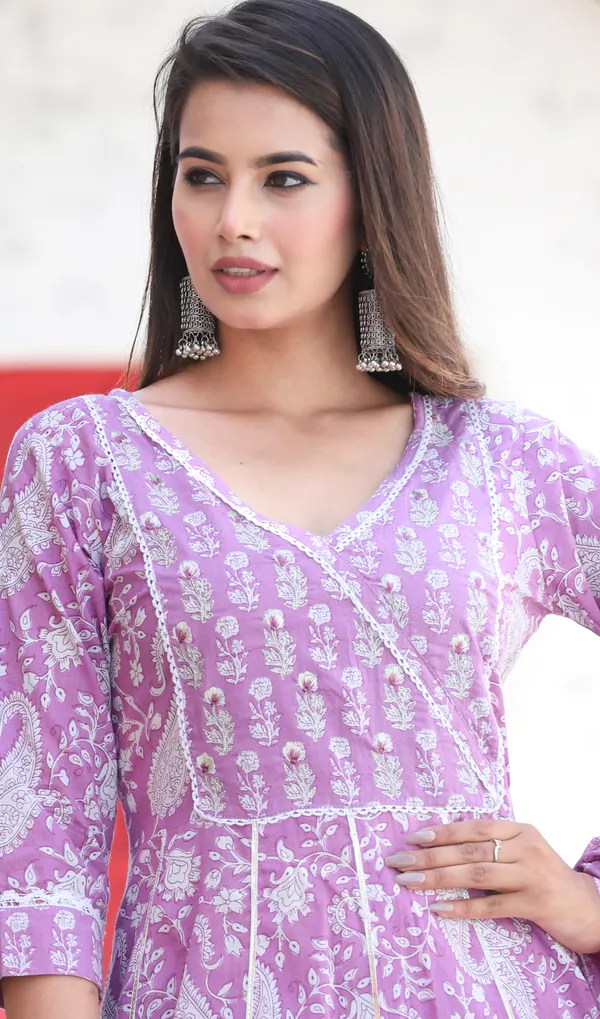 Purple_Anarkali_Cotton_Printed_Embroidered_Kurta_With_Pant_Dupatta