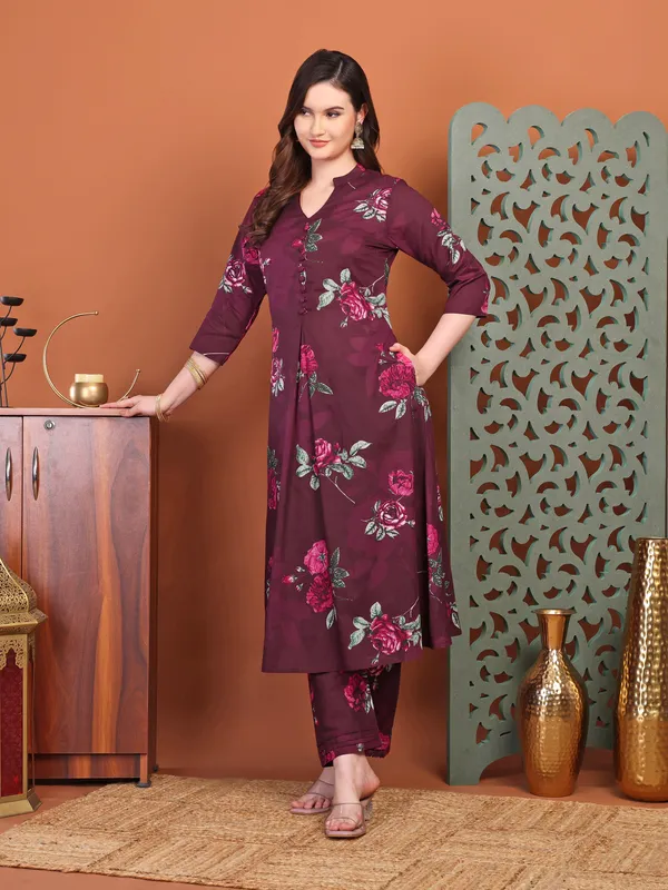 Purple_Printed_Co-Ords_Set_For_Women_And_Girls