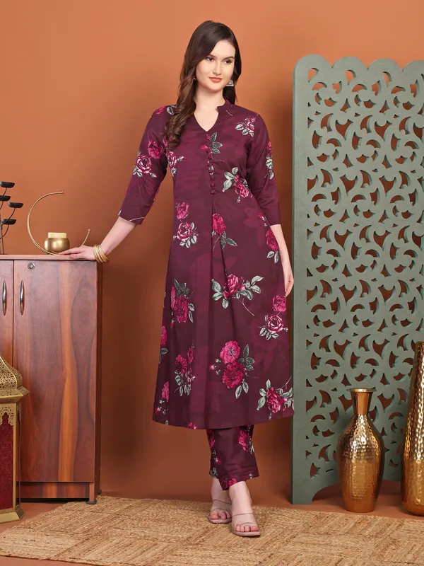 Purple_Printed_Co-Ords_Set_For_Women_And_Girls
