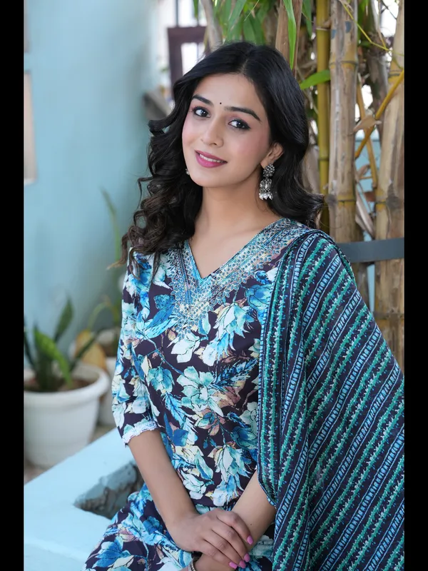 Black_Printed_Straight_Pure_Cotton_Kurta_With_Pant_And_Dupatta
