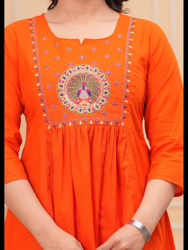 Orange_Solid_Embellished_Co-Ord_Set_For_Women