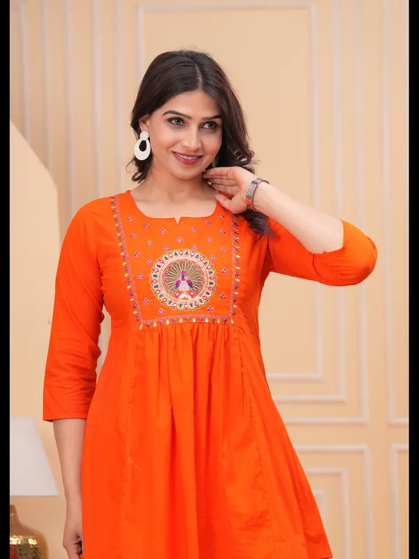 Orange_Solid_Embellished_Co-Ord_Set_For_Women