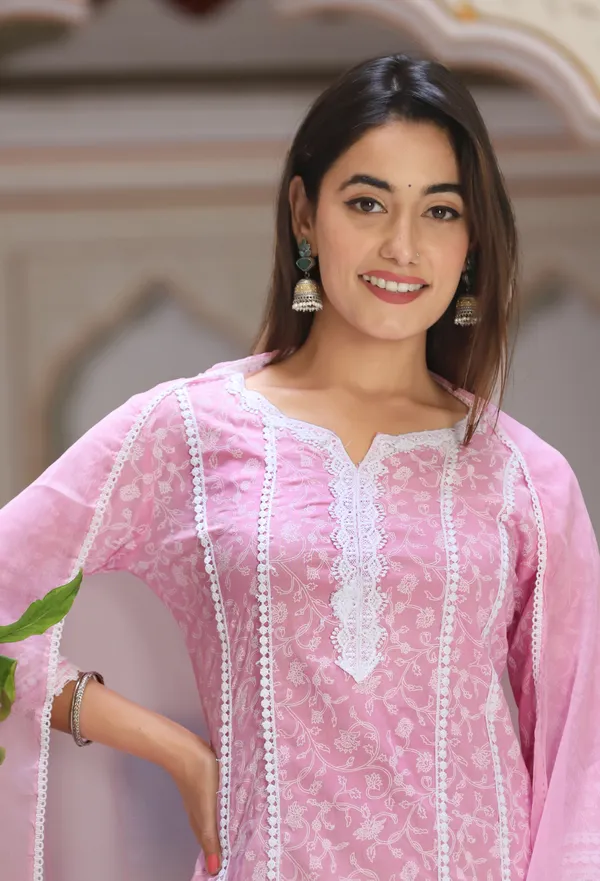 Pink_Straight_Rayon_Printed_Kurta_With_Pant_And_Dupatta_For_Women_And_Girls