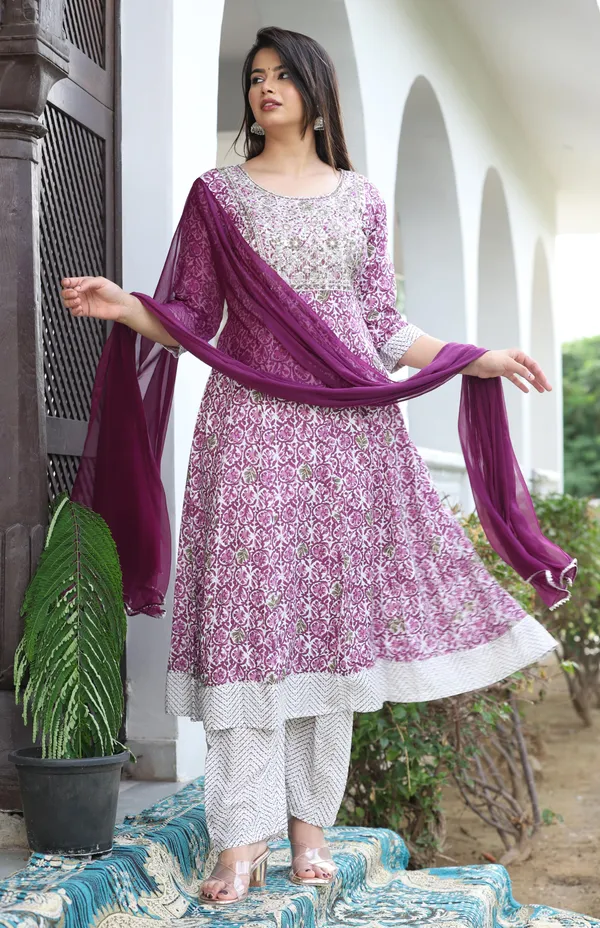 Multicolor_Anarkali_Rayon_Printed_Embroidered_Kurta_With_Pant_And_Dupatta_For_Women