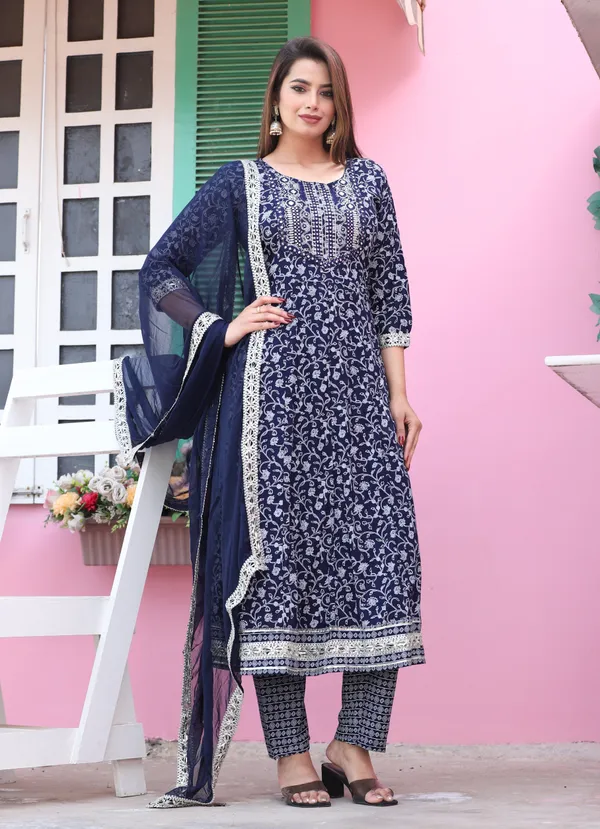 Blue_Anarkali_Rayon_Printed_Embroidered_Kurta_With_Pant_And_Dupatta_For_Women