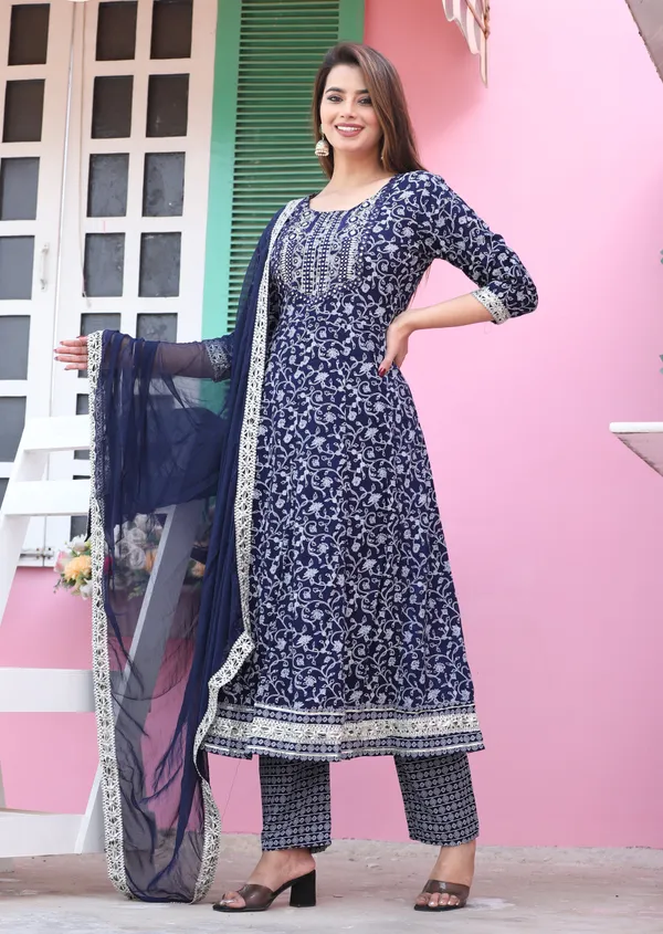 Blue_Anarkali_Rayon_Printed_Embroidered_Kurta_With_Pant_And_Dupatta_For_Women