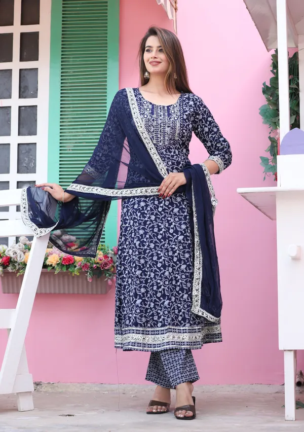 Blue_Anarkali_Rayon_Printed_Embroidered_Kurta_With_Pant_And_Dupatta_For_Women
