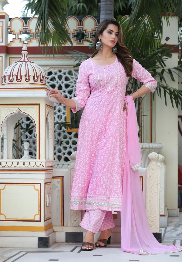 Pink_Anarkali_Rayon_Printd_Embroiderd_Kurta_With_Pant_And_Dupatta_Women_And_Girls