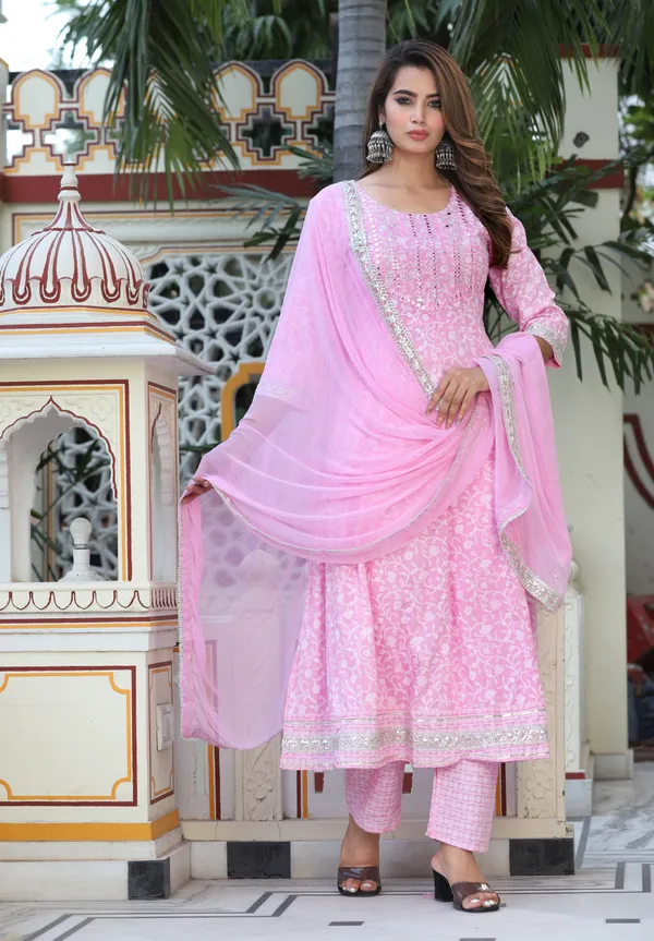 Pink_Anarkali_Rayon_Printd_Embroiderd_Kurta_With_Pant_And_Dupatta_Women_And_Girls