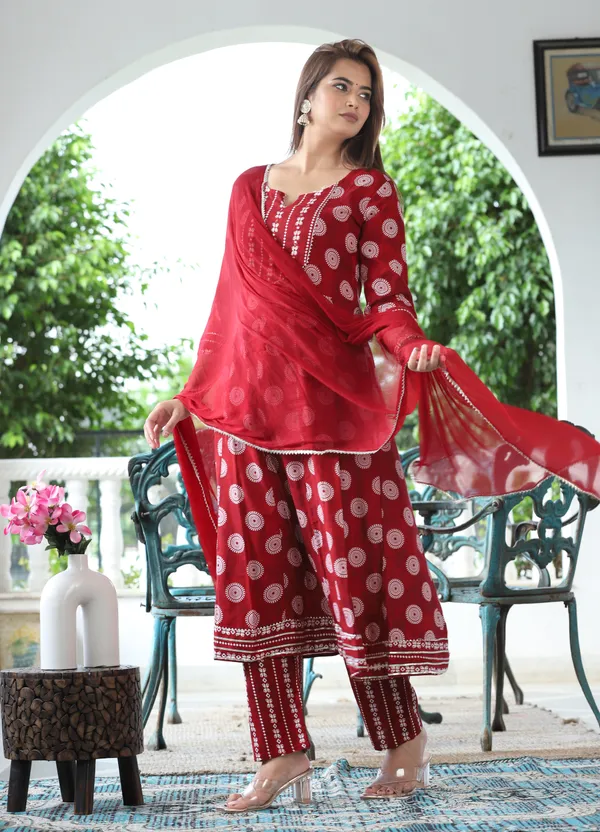 Maroon_Anarkali_Rayon_Printed_Embroidered_Kurta_With_Pant_And_Dupatta_For_Women