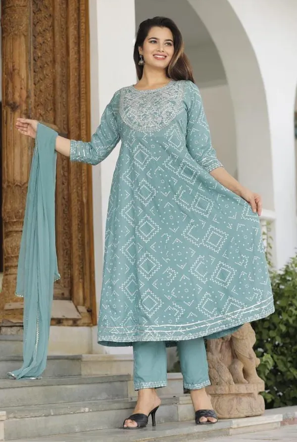 Green_Anarkali_Rayon_Printed_Embroidered_Kurta_With_Pant_And_Dupatta_For_Women