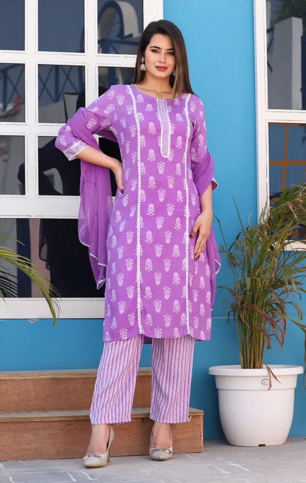Purple_Straight_Rayon_Printed_Kurta_With_Pant_And_Dupatta