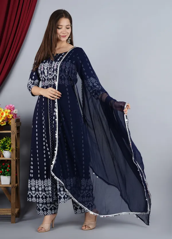 Blue_Anarkali_Rayon_Printed_Embroidered_Kurta_With_Pant_And_Dupatta_For_Women