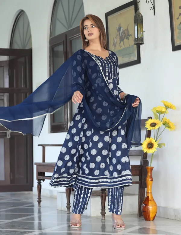 Blue_Anarkali_Rayon_Printed_Embroidered_Kurta_With_Pant_And_Dupatta_For_Women