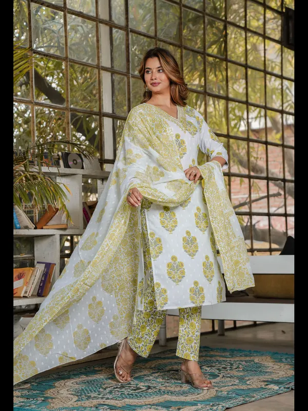 Yellow_Straight_Cotton_Printed_Kurta_With_Pant_And_Dupatta