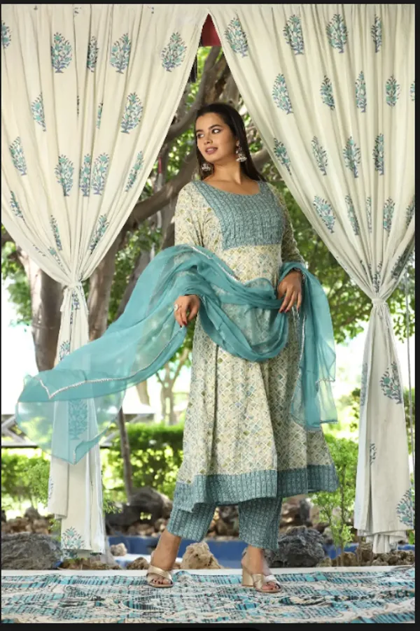Multicolor_Anarkali_Rayon_Printed_Embroidered_Kurta_With_Pant_Dupatta